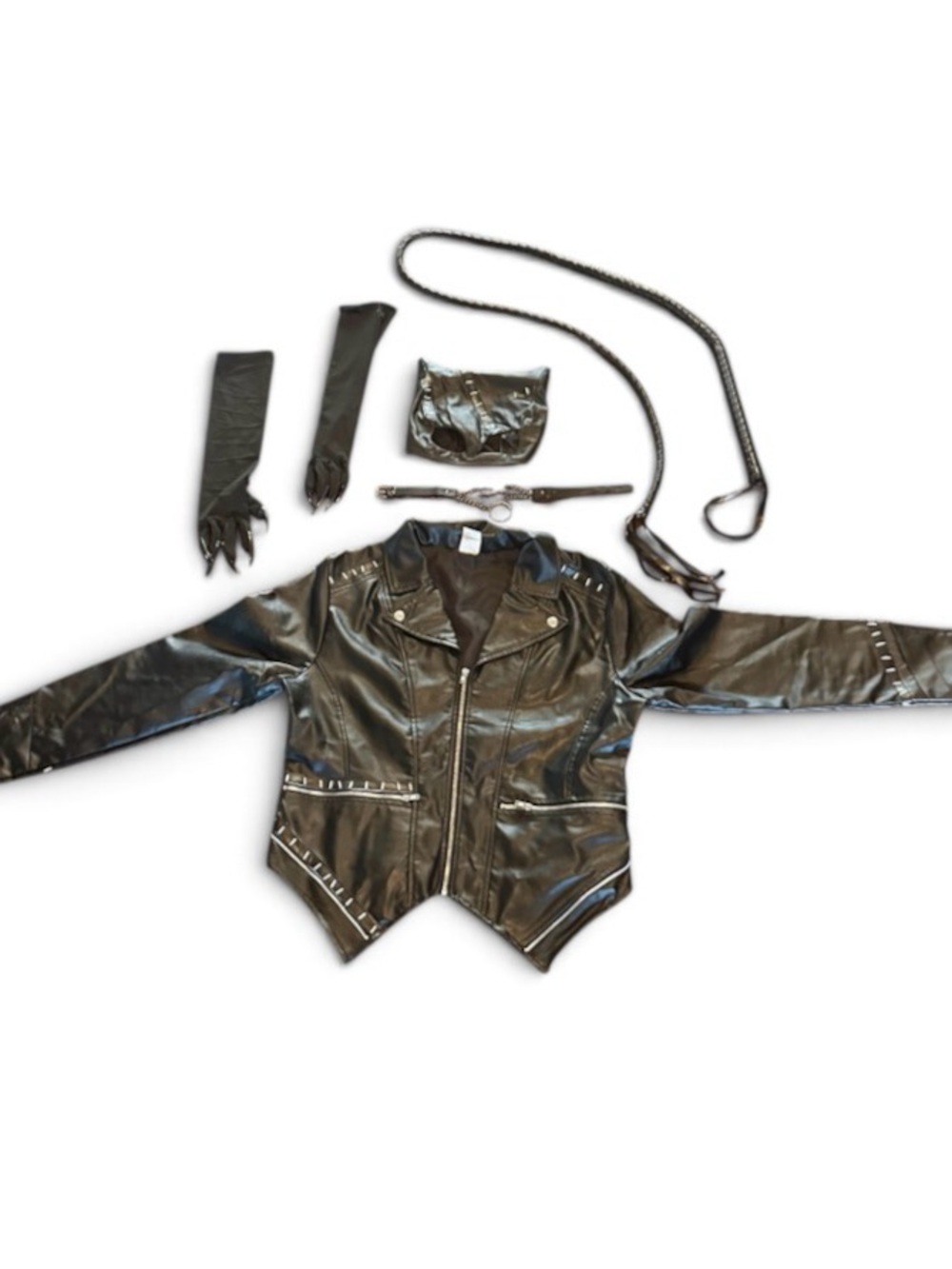 Cat-woman costume and accessories